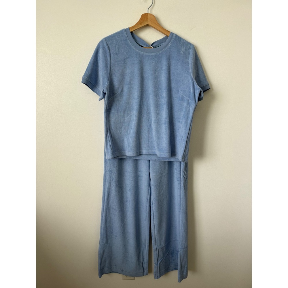 Boston Proper Beach Terry T-Shirt Sport Set – Bel Air Blue – Size Medium – NWOT - Picture 2 of 6